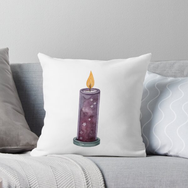 Item preview, Watercolor Dark Purple Magic Spell Candle designed and sold by AlinaMel.