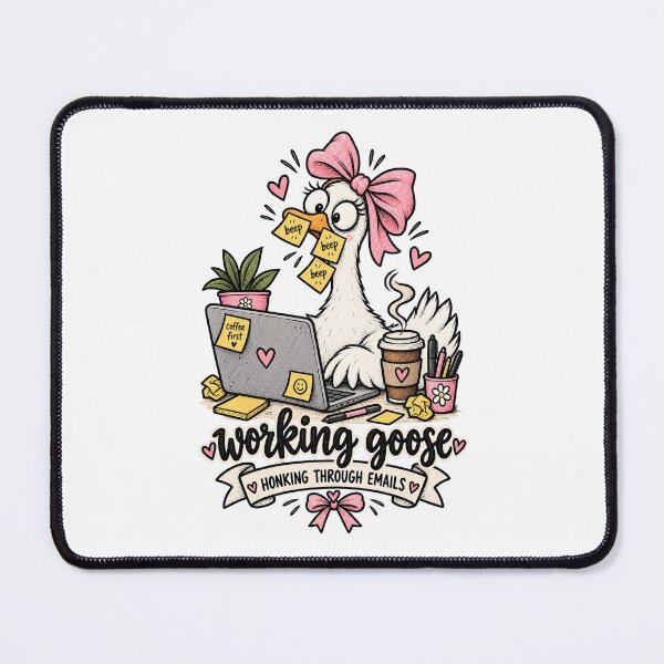 Item preview, Working Goose Honking Through Emails designed and sold by tollaru.