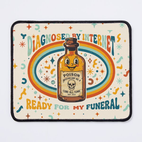 Item preview, Retro Poison Bottle with Groovy Rainbow - Light Colors Edition designed and sold by Shyla Marsare.