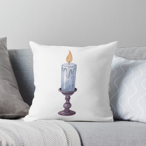Item preview, Watercolor Vintage Candlestick with Burning Candle designed and sold by AlinaMel.