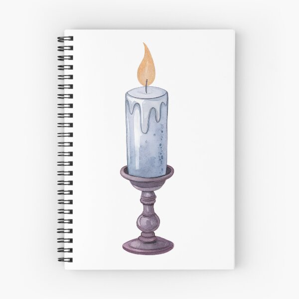 Item preview, Watercolor Vintage Candlestick with Burning Candle designed and sold by AlinaMel.