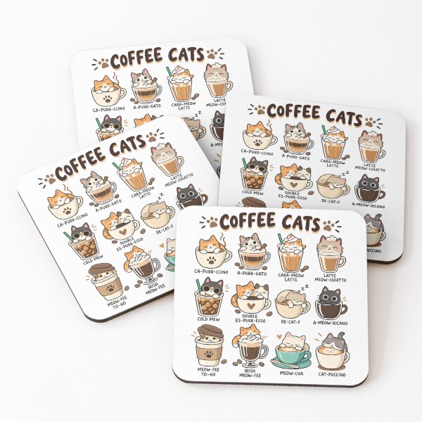 Item preview, Cute Coffee Cats Funny Cat Lover Coffee Addict designed and sold by roni-harbor.