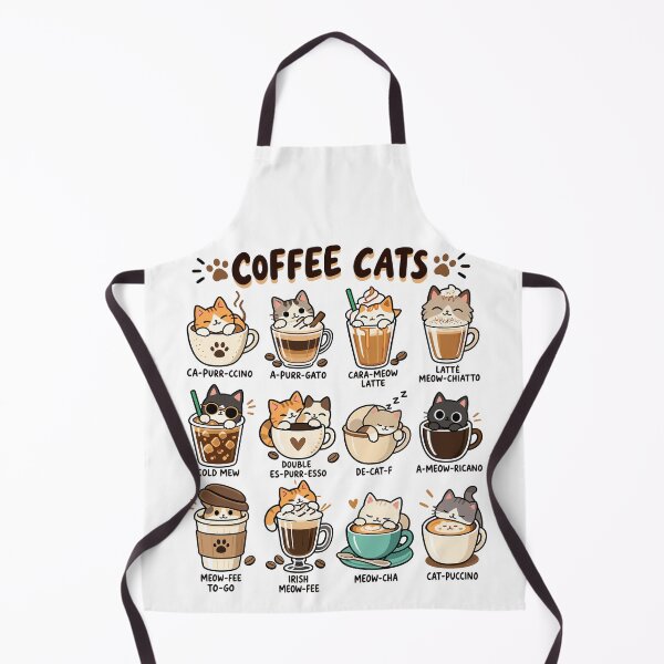 Item preview, Cute Coffee Cats Funny Cat Lover Coffee Addict designed and sold by roni-harbor.