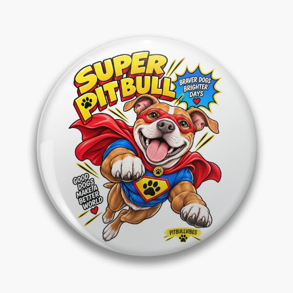 Item preview, Super Pitbull - Cute Superhero Pit Bull Dog designed and sold by PitBullVibes.com.