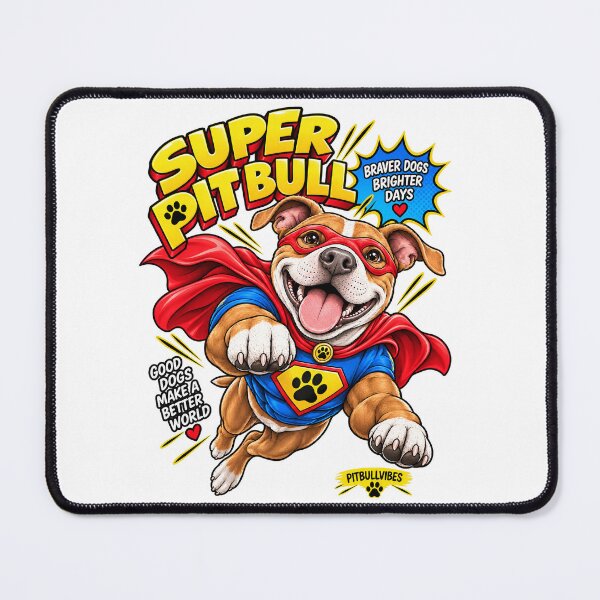 Item preview, Super Pitbull - Cute Superhero Pit Bull Dog designed and sold by PitBullVibes.com.