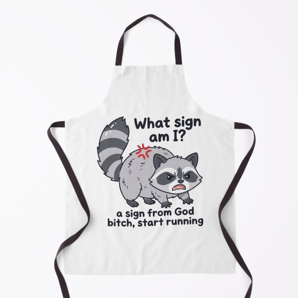 Item preview, What Sign Am I Funny Angry Raccoon Astrology Parody Horoscope Dark Humor Meme designed and sold by raedattia.