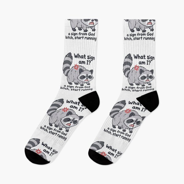 Item preview, What Sign Am I Funny Angry Raccoon Astrology Parody Horoscope Dark Humor Meme designed and sold by raedattia.