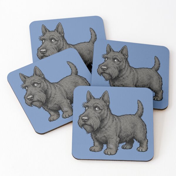 Item preview, The Black Watch: Scottish Terrier Vintage Woodcut Engraving Art designed and sold by FreiherrPK.