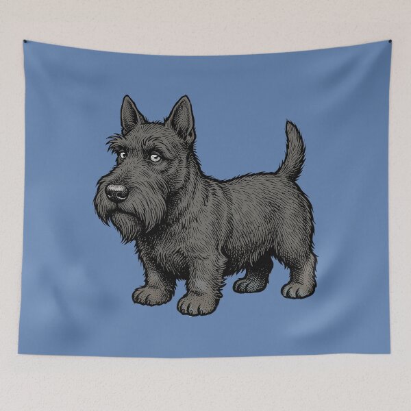 Item preview, The Black Watch: Scottish Terrier Vintage Woodcut Engraving Art designed and sold by FreiherrPK.