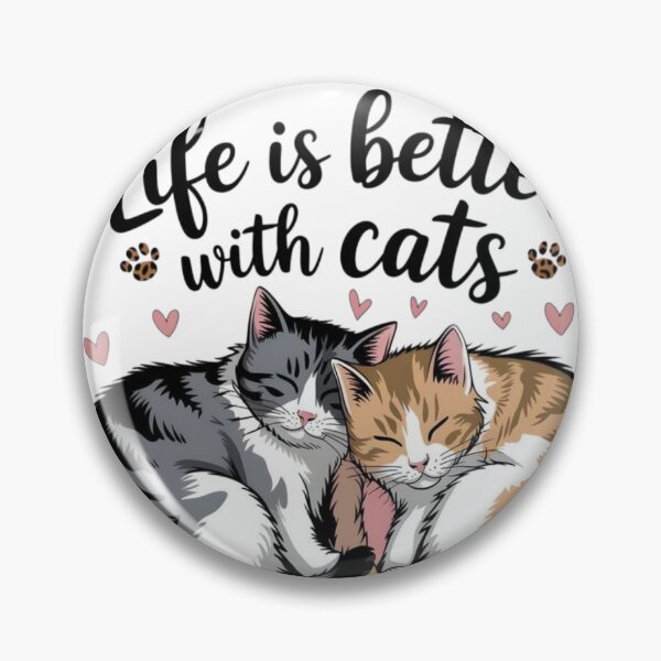 Item preview, Life Is Better With Cats – Cute Cat Lover T-Shirt designed and sold by Cool Tee World .