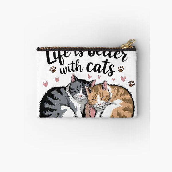Item preview, Life Is Better With Cats – Cute Cat Lover T-Shirt designed and sold by Cool Tee World .