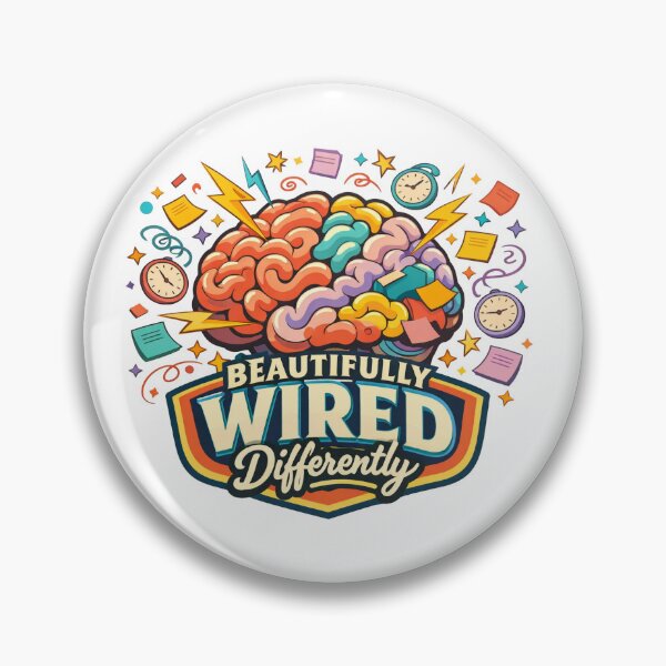 Item preview, Beautifully Wired Differently - ADHD Brain Art designed and sold by VOOCOLLECTION.