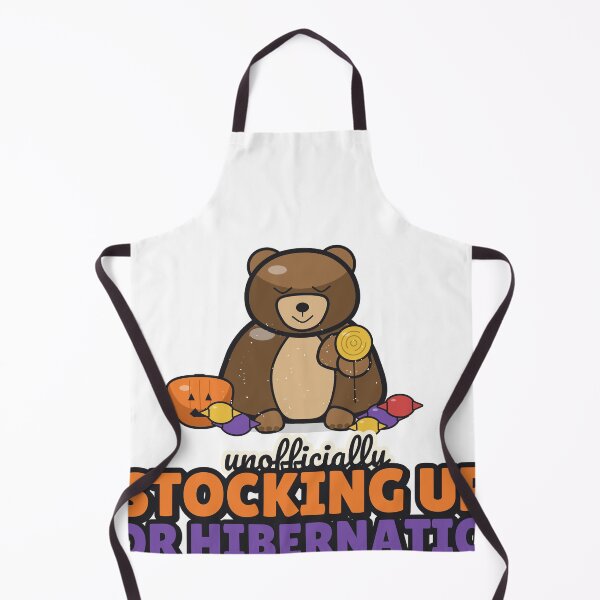 Item preview, Stocking Up for Hibernation - Funny Halloween Candy Bear designed and sold by BooAndBloomCo.
