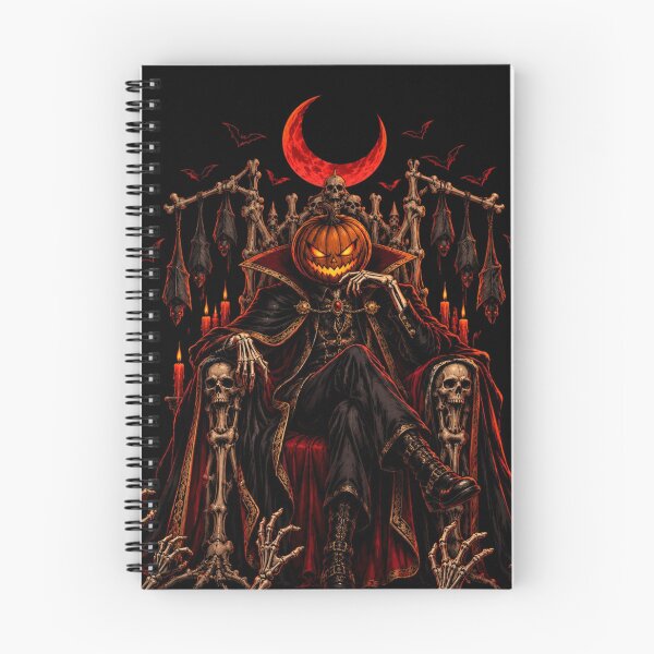 Item preview, Pumpkin King Throne Halloween T-Shirt | Evil Jack O Lantern King Shirt | Skeleton Throne Horror T-Shirt | Gothic Halloween Gift designed and sold by SKELORRA.