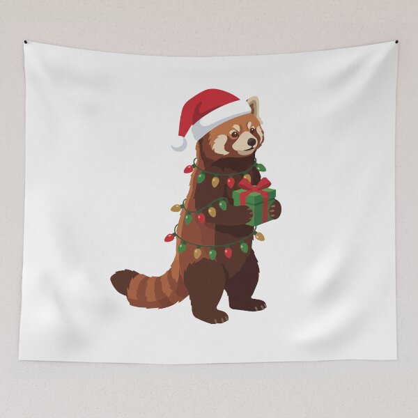 Item preview, Cute Christmas Red Panda Illustration designed and sold by didiiii74210.