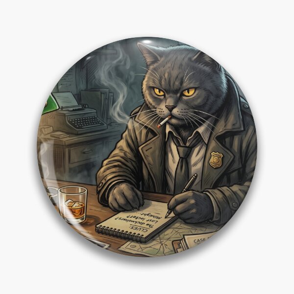 Item preview, The Silent Witness - Detective Cat Office Noir designed and sold by ThegrayInterval.
