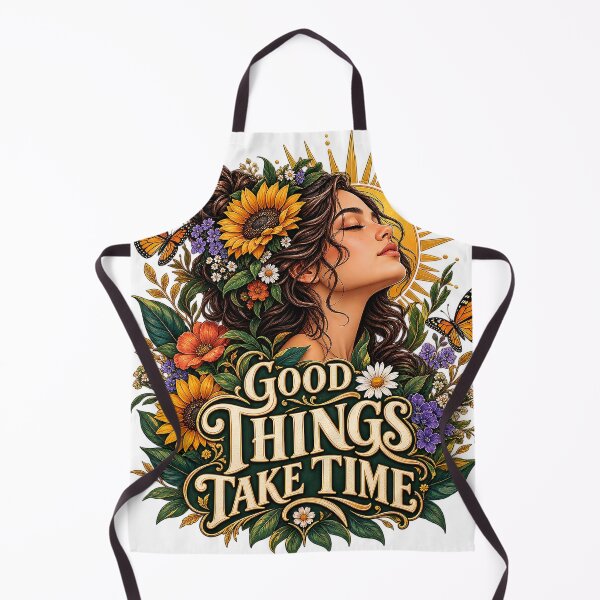 Item preview, Good Things Take Time Floral Woman Vintage Botanical Quote designed and sold by Pixel & Ponder.