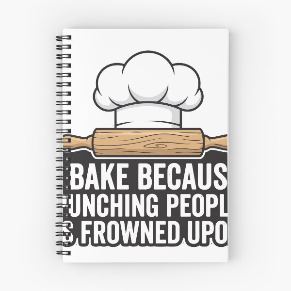 Item preview, I Bake Because Punching People Is Frowned Upon Funny Baker Chef Cook designed and sold by SofiBlair.