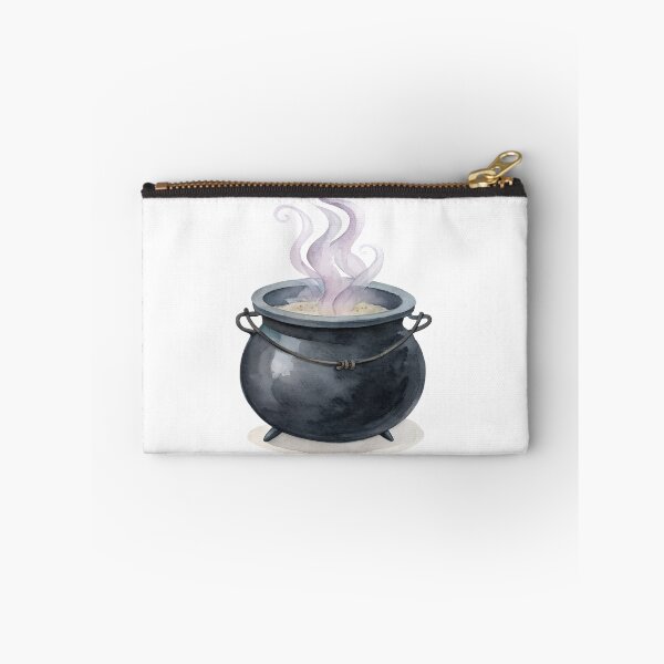 Item preview, Watercolor Black Cauldron with Magic Purple Smoke designed and sold by AlinaMel.