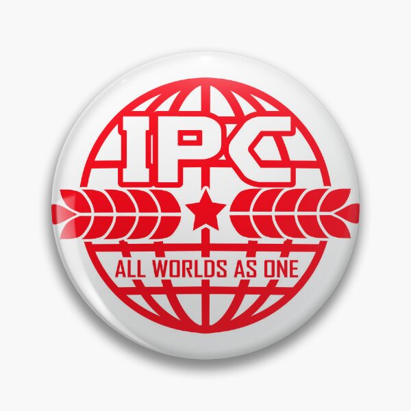 Item preview, IPC "All Worlds As One" logo (red) designed and sold by M.F. Alfrey Merch.