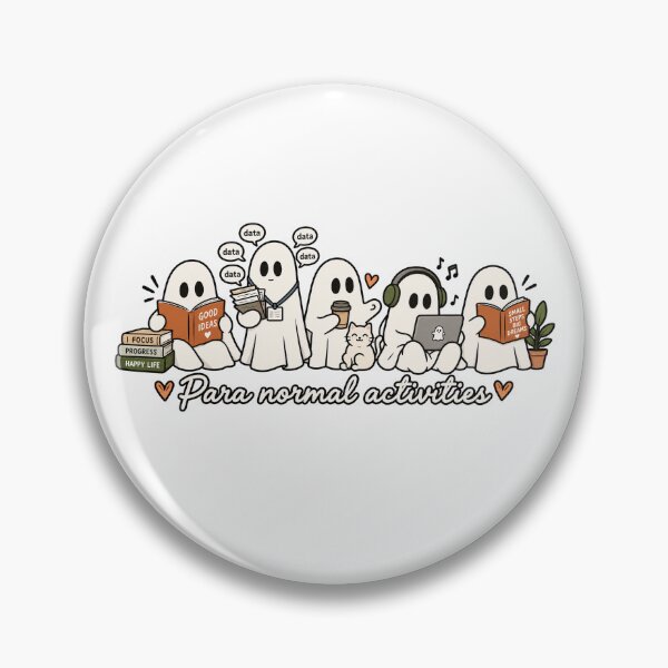 Item preview, Cute Ghosts Doing Normal Activities Funny Spooky Halloween Design designed and sold by JHINDesigns ⭐⭐⭐⭐⭐.