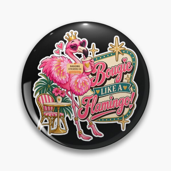 Item preview, BOUGIE LIKE A FLAMINGO! BY NAGGINGSTICKERSCO. BOUGIE LIKE FIFI! PINK FLAMINGO! COLLECTION | BLACK Edition | No.02 designed and sold by LaMaisonOfMY.