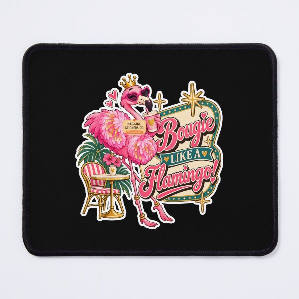 Item preview, BOUGIE LIKE A FLAMINGO! BY NAGGINGSTICKERSCO. BOUGIE LIKE FIFI! PINK FLAMINGO! COLLECTION | BLACK Edition | No.02 designed and sold by LaMaisonOfMY.