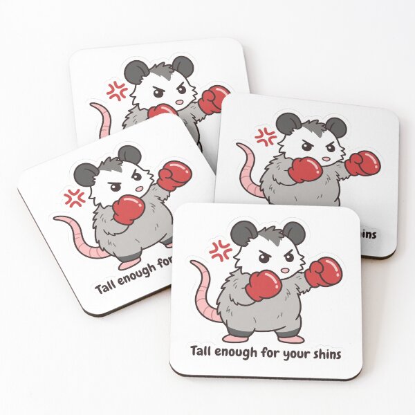 Item preview, Tall Enough For Your Shins Boxing Possum Short People Funny Angry Opossum Meme designed and sold by raedattia.