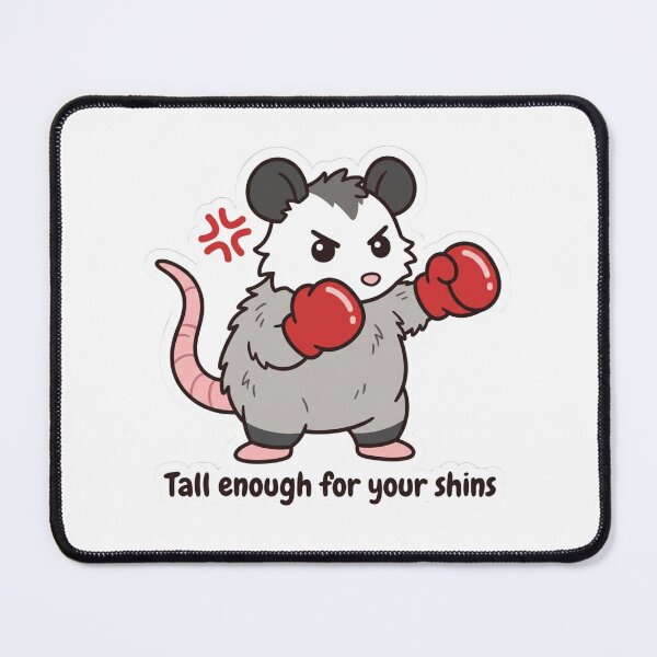 Item preview, Tall Enough For Your Shins Boxing Possum Short People Funny Angry Opossum Meme designed and sold by raedattia.