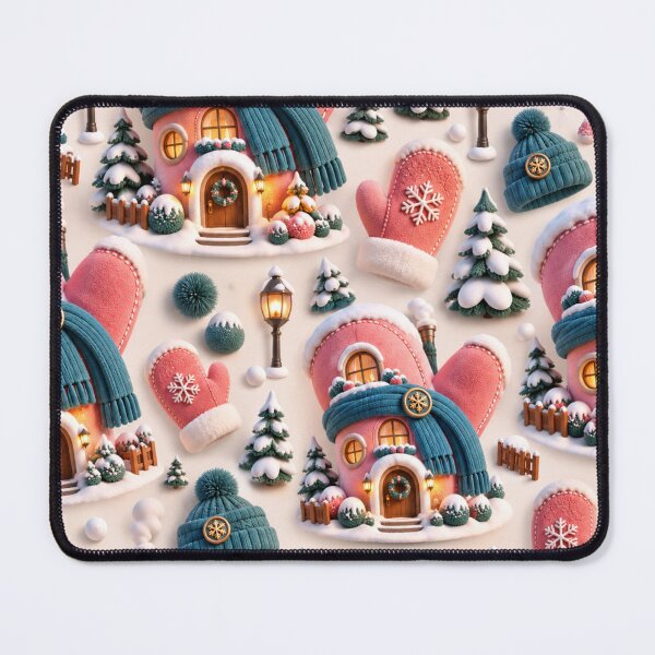Item preview, Cozy Winter Mitten House Pattern designed and sold by LiMarchee.