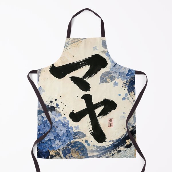 Item preview, Maya Name Japanese Calligraphy Hydrangea Ink Art designed and sold by Peef-the-Bird.