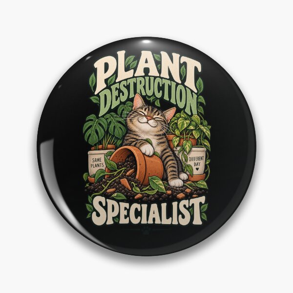 Item preview, Plant Destruction Specialist - Funny Cat Plant Lover Gift designed and sold by Ridaelb.