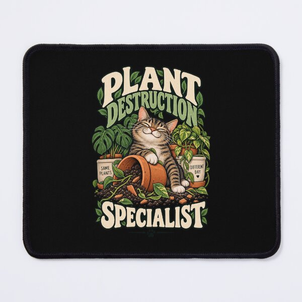 Item preview, Plant Destruction Specialist - Funny Cat Plant Lover Gift designed and sold by Ridaelb.