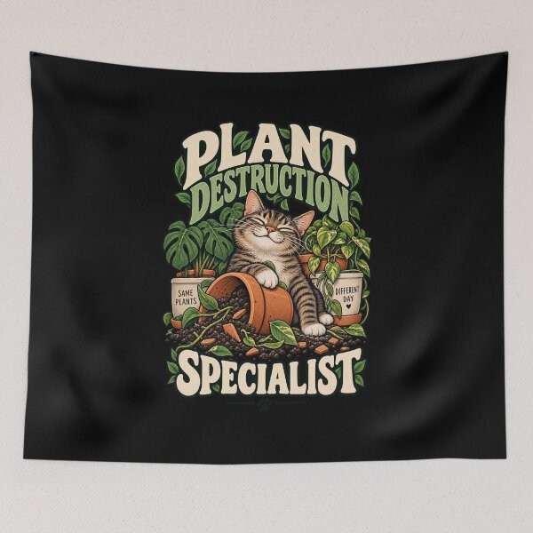 Item preview, Plant Destruction Specialist - Funny Cat Plant Lover Gift designed and sold by Ridaelb.