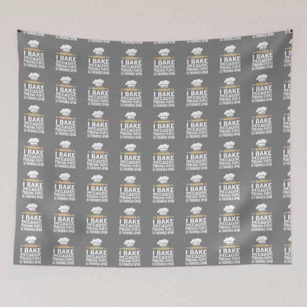 Item preview, I Bake Because Punching People Is Frowned Upon Funny Baker Chef  designed and sold by SofiBlair.