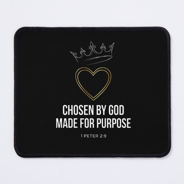 Item preview, Chosen By God Made For Purpose 1 Peter 2:9 Crown Heart Christian Art designed and sold by Vibe-Vary.