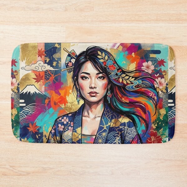 Item preview, Japanese Woman in Kimono Ukiyo-e Inspired Art designed and sold by EchoWave11.