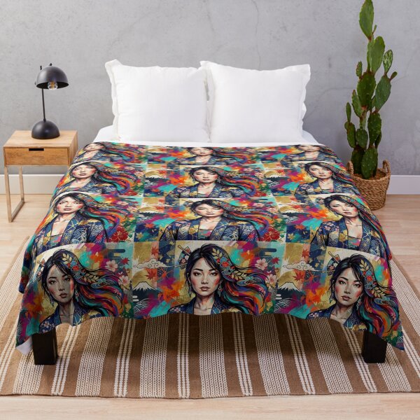 Item preview, Japanese Woman in Kimono Ukiyo-e Inspired Art designed and sold by EchoWave11.