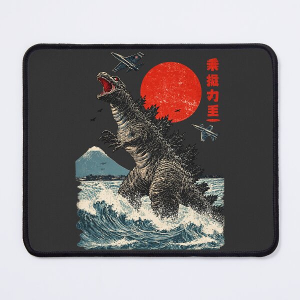Item preview, Gojira Wrath of the Mountain Kaiju Battle Artwork Featuring Epic Monster Destruction designed and sold by Dahlak-Clothing.