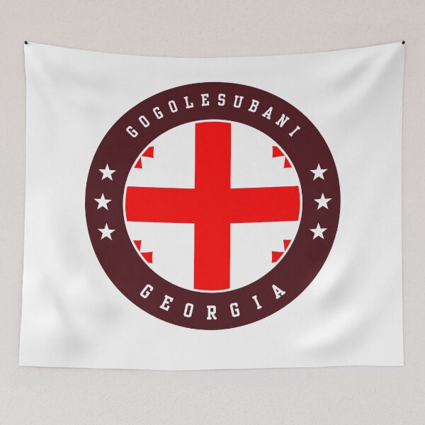 Item preview, Gogolesubani Georgia Georgian Flag Souvenir Round Badge Crest designed and sold by jeshands.