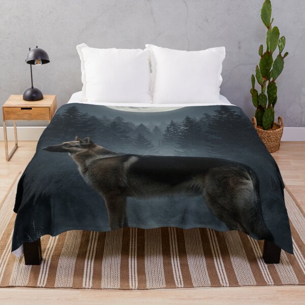 Item preview, German Shepherd Under a Gothic Full Moon designed and sold by JanjjaSoulInk.