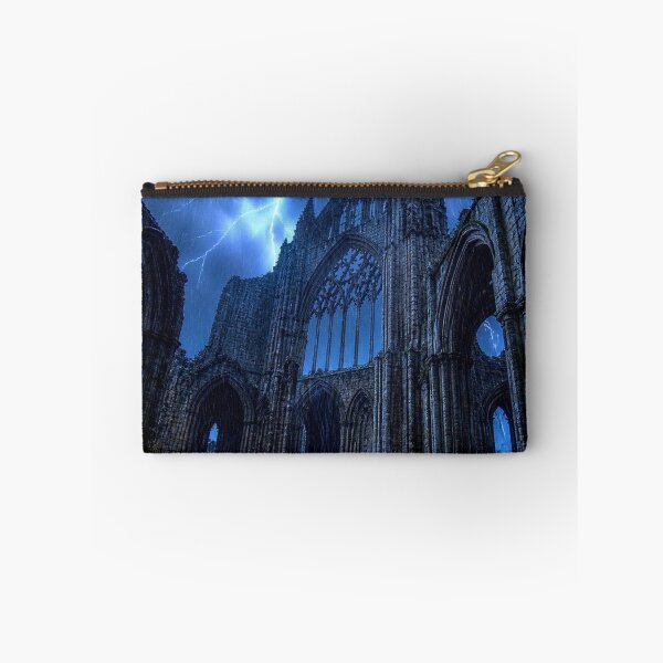Item preview, Ruined Gothic Cathedral Blue Lightning Storm designed and sold by LazyDayzCo.