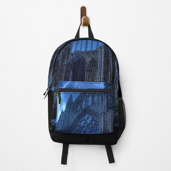 Item preview, Ruined Gothic Cathedral Blue Lightning Storm designed and sold by LazyDayzCo.