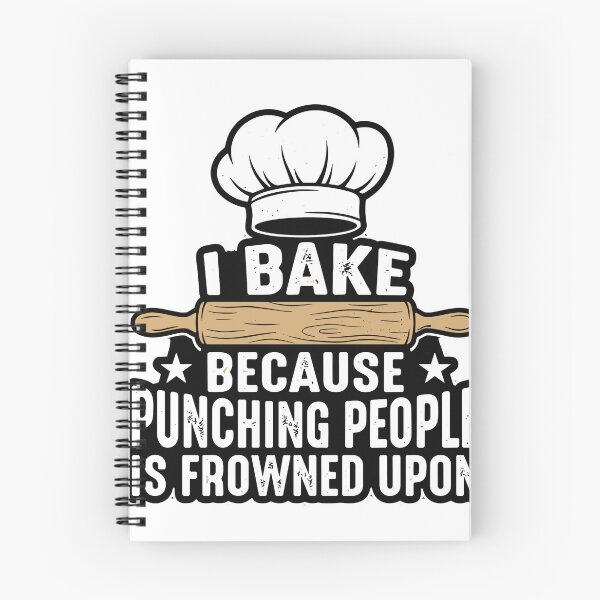 Item preview, I Bake Because Punching People Is Frowned Upon Baker Cook Culinary Humor designed and sold by SofiBlair.