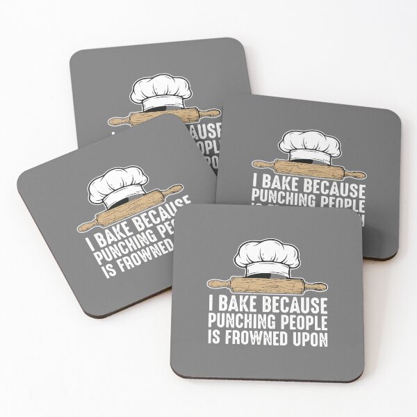 Item preview, I Bake Because Punching People Is Frowned Upon Funny Baker Chef designed and sold by SofiBlair.