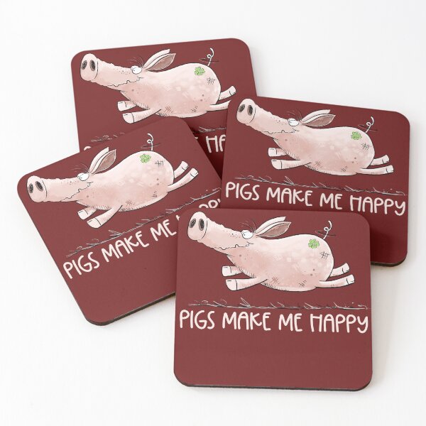 Item preview, Pigs Make Me Happy I Funny Lucky Pig designed and sold by modartis.