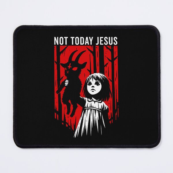 Item preview, Not Today Jesus Dark Horror Occult Goat Girl designed and sold by thefirstbroo.