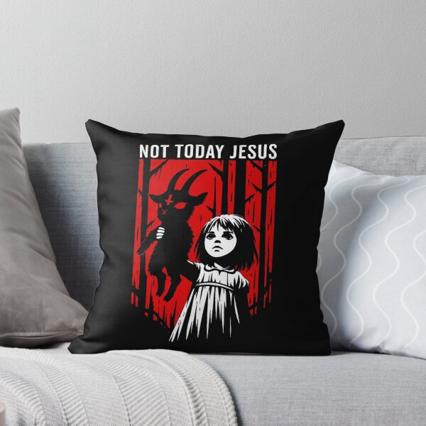 Item preview, Not Today Jesus Dark Horror Occult Goat Girl designed and sold by thefirstbroo.