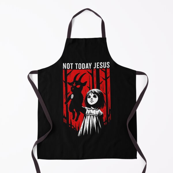 Item preview, Not Today Jesus Dark Horror Occult Goat Girl designed and sold by thefirstbroo.