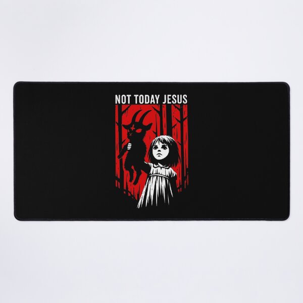 Item preview, Not Today Jesus Dark Horror Occult Goat Girl designed and sold by thefirstbroo.